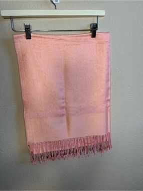 pashmina Pink Fringe Shawl Wrap